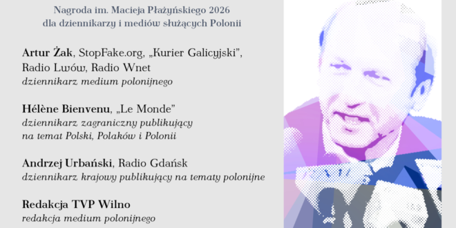 Laureaci Nagrody im. Macieja Płażyńskiego 2026